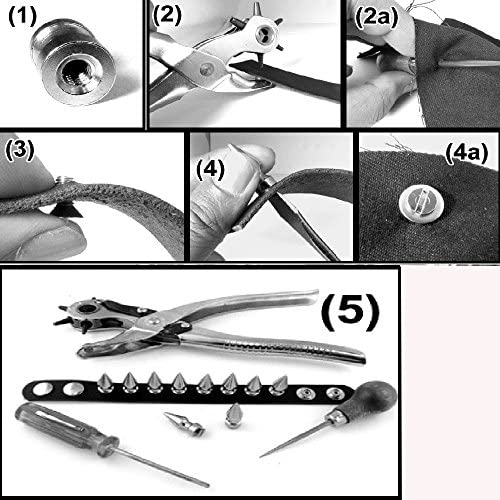 Round Flat Head Chicago Screws Buttons for Leather Crafting, 1/4 Inches (6mm) Repair Screw Post Fastener, Metal Nail Rivet Studs, Silver, 50 Sets, Diameter 3/8 Inches (10mm)