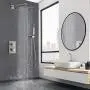 HIMK Shower System, Brushed Nickel Shower Faucet Set with Valve and 10 Rainfall Shower Head System, Handheld Shower head,Luxury Wall Mount Rain Shower Combo Set for Bathroom All Metal HIMK Shower System, Brushed Nickel Shower Faucet Set with Valve and 10 Rainfall Shower Head System, Handheld Shower head,Luxury Wall Mount Rain Shower Combo Set for Bathroom All Metal