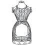 MyGift Vintage Designers Black Metal Adjustable Wire Frame Dress Form Display Stand/Freestanding Mannequin Garment Rack