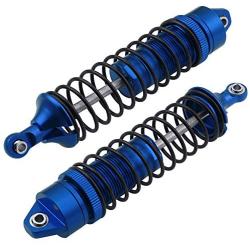 Hobbypark Aluminum Alloy Shock Absorber Assembled Full Metal Big Bore Shocks Front & Rear Replacement of 5862 for Traxxas 1/10 Slash 4x4 4WD Upgrade (4-Pack) (Navy Blue)