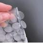 Vkey 700pcs (350pairs) 1.5cm Diameter Transparent Sticky Back Thin Clear Dots with Adhesive Hook & Loop Coins Tapes