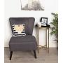 Kate and Laurel Celia Round Metal Foldable Tray Accent Table, Navy Blue with Gold Base