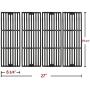 Hongso PCE051 Porcelain Coated Cast Iron Grill Cooking Grid Grates Replacement for Chargriller Gas Grill Models 2121, 2123, 2222, 2828, 3001, 3030, 3725, 4000, 5050, 5252, 5650, Sold as a Set of 4