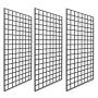 Only Garment Racks #1899B Grid Panels - Perfect Metal Grid for Any Retail Display, 2 Width x 4 Height, 3 Grids Per Carton (Black) (Pack of 3)