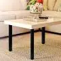 QLLY 20 inch Adjustable Metal Furniture Legs, Square Office Table Furniture Leg, Set of 4 (Black)