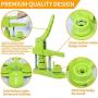 MK.Bear Installation-Free Button Badge Maker Machine 25mm (1 in) DIY Gift, Pin Button Maker Press Badge Punch Press with Free 500pcs Button Parts&100pcs Pictures&Circle Cutter&Magic Book(Green)