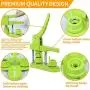 MK.Bear Installation-Free Button Badge Maker Machine 25mm (1 in) DIY Gift, Pin Button Maker Press Badge Punch Press with Free 500pcs Button Parts&100pcs Pictures&Circle Cutter&Magic Book(Green)