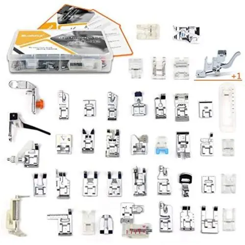 SIMPZIA Sewing Machine Presser Foot Set 43 pcs Sewing Foot Kit with Low Shank Adapter& Manual,Compatible with Brother,Janome,Singer,Elna,Babylock,Toyota,New Home,Simplicity,Necchi,Kenmore, White SIMPZIA Sewing Machine Presser Foot Set 43 pcs Sewing Foot Kit with Low Shank Adapter& Manual,Compatible with Brother,Janome,Singer,Elna,Babylock,Toyota,New Home,Simplicity,Necchi,Kenmore, White