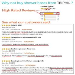 TRIPHIL Kink-free Shower Hoses Extra-long for Handheld Showerhead Hose Replacement Flexible Metal Shower Tube Extension Anti-twist 2 Brass Connectors Stainless Steel Sleeve Oil Rubbed Bronze 71 Inch