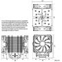 Scythe Ninja 5 CPU Air Cooler, 120mm Single Tower, Intel LGA1151, AMD AM4, Dual Quiet Fans, Black Top Cover