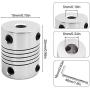 Magic&Shell 2-Pack D19xL25 Shaft Coupler Aluminium 3D Printer Parts Accessory CNC Stepper Motor Encoders Engraving Machine Z Axis Flexible Shaft Coupling 5-6mm