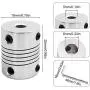 Magic&Shell 2-Pack D19xL25 Shaft Coupler Aluminium 3D Printer Parts Accessory CNC Stepper Motor Encoders Engraving Machine Z Axis Flexible Shaft Coupling 5-6mm
