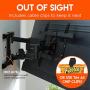 ECHOGEAR Full Motion Articulating TV Wall Mount Bracket for TVs Up to 82'' - Smooth Extention, Swivel, & Tilt - Wall Template for Easy Install - Centers & Levels After Mounting Plus Hides Your Cables