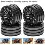 Demeras RC Crawler Wheel Hub Stripe Metal Wheel Hub 1.9 Inch Compatible with SCX10 1/10 RC Rock Crawler Parts
