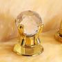 Aposhion Luxury Gold Finish Bathroom Faucet with Crystal Knobs 3 Holes Bath Sink Waterfall Basin Mixer Tap