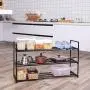 SONGMICS Shoe Rack, 3-Tier Shoe Storage Organizer, Metal Shoe Shelf, 12 to 15 Pairs Shoes, Stackable Shoe Tower for Living Room, Entryway, Hallway, Closet, Black ULSA13BK SONGMICS Shoe Rack, 3-Tier Shoe Storage Organizer, Metal Shoe Shelf, 12 to 15 Pairs Shoes, Stackable Shoe Tower for Living Room, Entryway, Hallway, Closet, Black ULSA13BK