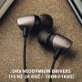 Moshi Mythro C USB-C in-Ear Headphone with Mic & DJ Boost Control Button, High-Resolution (24-bit/96 kHz) with Class G Amplifier, Lightweight with 3-Size Eartips & HandyStrap, Gunmetal Gray