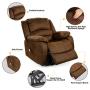 OT QOMOTOP Power Lift Recliner Chair, Electric Power Lift Recliner Chair Sofa for Elderly, Soft Fabric Design with Side Pockets & USB Ports, Supports up to 360 lbs (Brown)