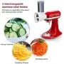 Slicer/Shredder Attachment for KitchenAid Stand Mixers,Cheese Grater Attachment Vegetable Slicer Attachment for KitchenAid,Salad Maker(White) Slicer/Shredder Attachment for KitchenAid Stand Mixers,Cheese Grater Attachment Vegetable Slicer Attachment for KitchenAid,Salad Maker(White)