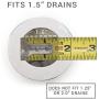 Drain Buddy Bathtub Drain Stopper with Hair Catcher Basket | Fits 1.5'' Wide x 1.25'' Deep Tub Drains | No Install Clog Prevention Tub Strainer | Premium Metal Chrome Cap