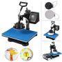 VEVOR Heat Press 12X15 Inch Heat Press Machine 8 in 1 Digital Multifunctional Sublimation Swing Away Heat Press 360 Degree Rotation Heat Press Machine for T Shirts Hat Mug Cap Plate