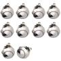 ESUPPORT 12mm Anti Vandal Momentary Metal Push Button Toggle Switch Pack of 10