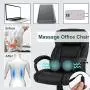 Big and Tall Office Chair 500lb Wide Seat Desk Chair with Lumbar Support Armrest Swivel Rolling High Back PU Leather Computer Chair Massage Adjustable Ergonomic Task Chair for Adults Women(Black) Big and Tall Office Chair 500lb Wide Seat Desk Chair with Lumbar Support Armrest Swivel Rolling High Back PU Leather Computer Chair Massage Adjustable Ergonomic Task Chair for Adults Women(Black)