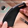 Neeliup Compatible with iPhone 12/12 Pro Magnetic Case, [Invisible Metal Plate Support Magnetic Car Mount][Premium PU Leather] Soft Silicone Bumper Ultra Slim Shockproof 6.1'' Cover-Black