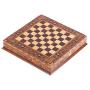 GiftHome Egypt Pharaoh Antique Copper Figures Metal Chess Set for Adults Handmade Pieces and Natural Solid Wooden Chess Board with Pearl Design Around Board and Storage Inside King 3.4inc