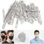ORNOOU 200 Pieces Aluminum Strips Nose Wire Nose Bridge for Mask 90MM Metal Flat Nose Clips Nose Bridge Bracket DIY Wire for Sewing Crafts ORNOOU 200 Pieces Aluminum Strips Nose Wire Nose Bridge for Mask 90MM Metal Flat Nose Clips Nose Bridge Bracket DIY Wire for Sewing Crafts