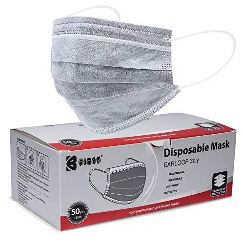 Bigox Face Mask Grey 50Pcs Bigox Face Mask Grey 50Pcs