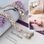 Wearlizer Compatible with Fitbit Charge 3 / Charge 4 Bands for Women Metal Replacement Charge 3 hr Band Strap with Bling Rhinestone Bracelet Bangle for Fitbit Charge 4 Special Edition - Champagne Gold