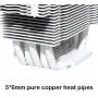 Vetroo V5 White CPU Air Cooler w/ 5 Heat Pipes 120mm PWM Processor 150W TDP Fan Intel LGA 1200 115X / AMD Ryzen AM4 Universal Socket w/Addressable RGB Lights Sync