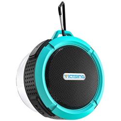 Bluetooth Shower Speaker, VicTsing C6 Waterproof Bluetooth Speaker with 6H Playtime, Loud HD Sound, Portable Outdoor Speaker with Suction Cup & Sturdy Hook for Pool Beach Home Party Travel, Blue