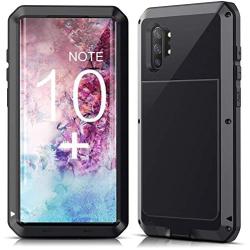 Lilycase Case for Galaxy Note 10 Plus,Armor Heavy Duty Hybrid Aluminum Metal Shockproof Military Shockproof Hard Cover for Samsung Galaxy Note 10 Plus 6.8 Inch (2019) - Black