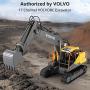 VOLVO RC Excavator Remote Control Excavator 17 Channel 1/16 Scale Digger with 2 Batteries Remote Controlled Construction Car Truck 2.4Ghz Tractor Vehicles Toy with Lights and Sounds for Kids