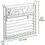 mDesign Decorative Modern Metal Wall Mount Magazine Holder, Organizer - Space Saving Compact Rack for Magazines, Books, Newspapers, Tablets, Laptops in Bathroom, Family Room, Office - Chrome