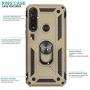 CasemartUSA Phone Case for [Motorola Moto G Power (XT2041)], [Loop Series][Gold] Full Rotating Metal Ring Cover with Kickstand (Tracfone, Straight Talk, Simple Mobile, Consumer Cellular)