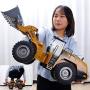 TongLi 583 1:14 Scale Metal RC Wheel Loader Toy Construction Trucks Vehicles Remote Control Outdoor Toys Bulldozer for Adults 2.4Ghz Powerful Upgraded with LED Lights and Simulation Sound
