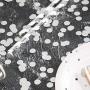 MOWO Silver Metallic Confetti Circle Dots Table Decoration and Wedding Party Decoration 1cm in Diameter (Metallic Silver,60 Grams)