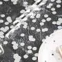 MOWO Silver Metallic Confetti Circle Dots Table Decoration and Wedding Party Decoration 1cm in Diameter (Metallic Silver,60 Grams)