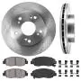 [ DX/LX/EX ] FRONT 261.6 mm Premium OE 5 Lug [2] Brake Disc Rotors + [4] Ceramic Brake Pads + Clips CRK12548