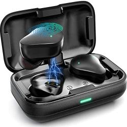 Wireless Earbuds Bluetooth Headphones in-Ear TWS Stereo with USB-C Quick Charging Case IPX8 Waterproof Touch Control Built-in Mic Earphones Noise Cancelling for Clear Calls Headset with Deep Bass