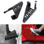 XLANJINGJ Metal Steel Front Door Foot Pegs Rest Pedals for 2007-2017 Jeep Wrangler JK 2DR JKU 4DR - 1 Pair (Foot Pegs-1941)