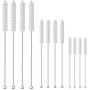 Extra Long 12 Pieces Drinking Straw Cleaning Brush Kit, 12 Inches, 10 Inches and 8 Inches Straw Cleaner, Bendable Straw Brush For Multiple Size Straws