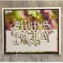 Happy Birthday Metal Die Cuts,Letter Flower Leaf Birthday Party Invitation Cutting Dies Cut Stencils DIY Scrapbooking Album Decorative Embossing Paper Dies for Card Making