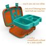 Bentgo Kids Brights – Leak-Proof, 5-Compartment Bento-Style Kids Lunch Box – Ideal Portion Sizes for Ages 3 to 7 – BPA-Free and Food-Safe Materials (Orange)