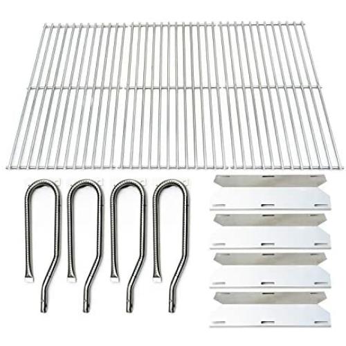 Direct Store Parts Kit DG129 Replacement for Jenn Air Gas Grill 720-0337 Gas Grill Burner,Heat Plate,Cooking Grid(Stainless Steel Burner+Stainless Steel Heat Plate+Solid Stainless Steel Cooking Grid)