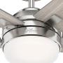 Hunter Fan Company 51839 Bartlett Ceiling Fan, 44, Brushed Nickel Finish