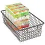 mDesign Modern Farmhouse Metal Wire Storage Organizer Bin Basket with Handles for Kitchen Cabinets, Pantry, Closets, Bedrooms, Bathrooms - 16.25'' Long - Bronze mDesign Modern Farmhouse Metal Wire Storage Organizer Bin Basket with Handles for Kitchen Cabinets, Pantry, Closets, Bedrooms, Bathrooms - 16.25'' Long - Bronze